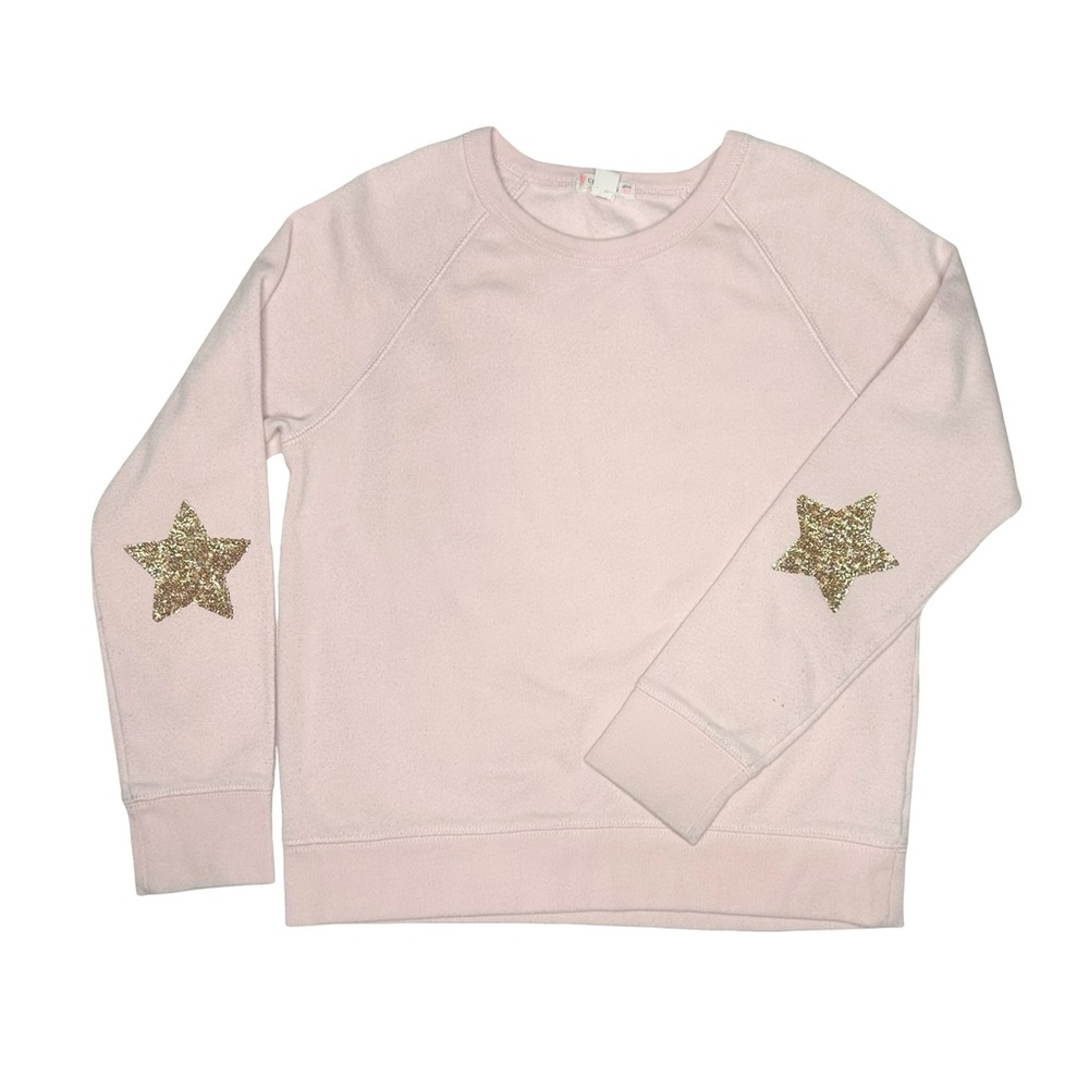 Crewcuts‎ Crewneck Sweatshirt With Sequin Star Elbow Patches